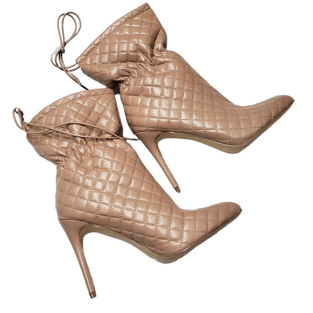 Anne Michelle Hibiscus-65 Camel Stiletto Boots Sz 7.5 NWOT